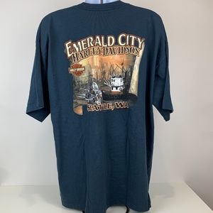 Harley Davidson Men T-Shirt 3X Emerald City